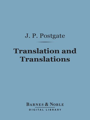 cover image of Translation and Translations (Barnes & Noble Digital Library)